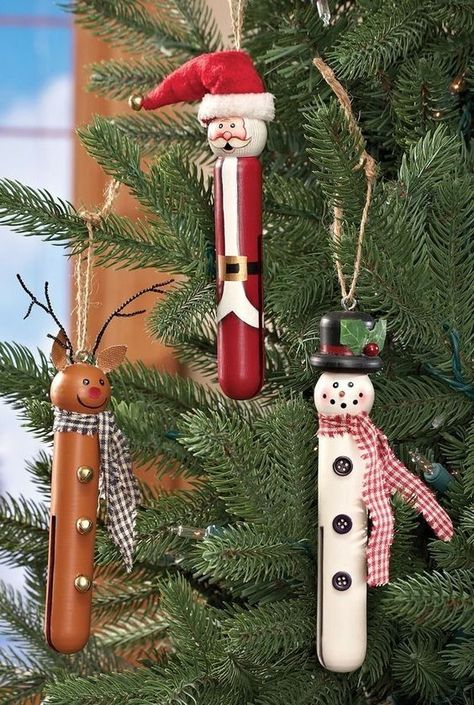 Set 3 Christmas Clothespin Tree Ornament Santa Snowman Reindeer Wood NEW B6243…: Christmas Clothespin, Clothespin Ornaments, Christmas Clothespins, Pin Crafts, Winter Ornaments, Wooden Clothespins, Christmas Ornaments Homemade, Santa Clause, Christmas Ornament Sets