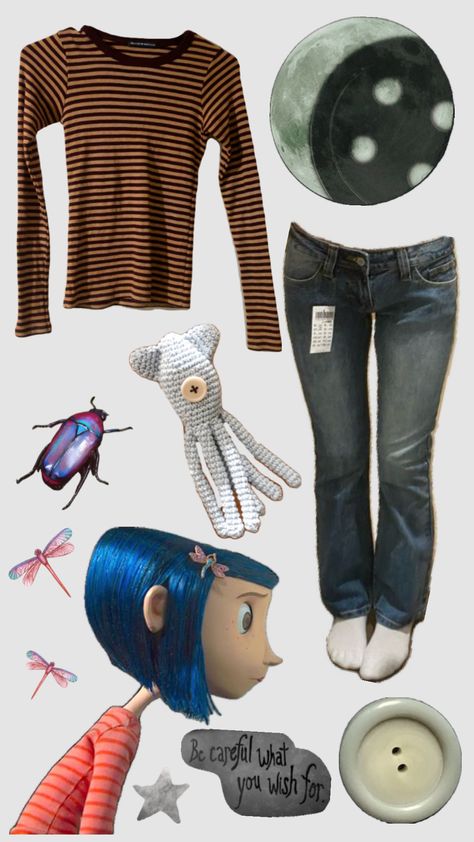 Coraline Outfit, Coraline Halloween Costume, Coraline Costume, Fantastic Fox, Classy Halloween Costumes, Closet Cosplay, Boho Halloween, Earthy Outfits, Movies Outfit