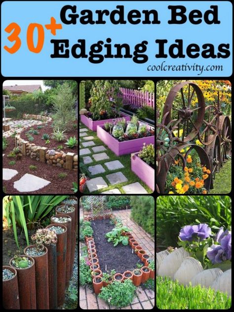 30+ DIY Garden Bed Edging Ideas Garden Boarders Ideas, Garden Bed Edging Ideas, Bed Edging Ideas, Garden Bed Edging, Diy Garden Bed, Edging Ideas, Landscape Edging, Luxury Garden, Garden Yard Ideas