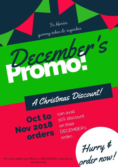 December's promo poster December Promo, Promo Poster, Yummy Cakes, Cupcake Cakes, Design