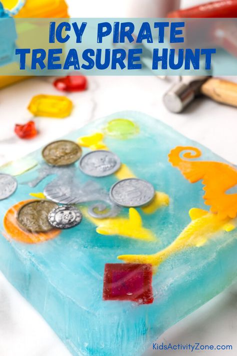 Pirates Sensory Activities, Pirate And Mermaid Theme Preschool, Treasure Hunt Theme Preschool, Pirate Week Preschool Activities, Pirate Camp Ideas, Pirate Activities For Kids Summer Camps, Pirate Eyfs Activities, Pirates And Mermaids Activities, Pirate Week Preschool