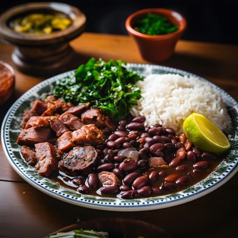 Photo feijoada a traditional brazilian d... | Premium Photo #Freepik #photo Brazilian Food Traditional, Meals Of The Day, Brazilian Food, Premium Photo, Aesthetic Food, Graphic Resources, Quick Saves