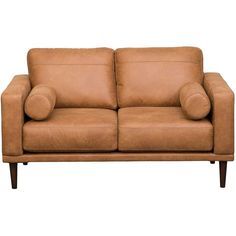 Arroyo Loveseat from Signature Design by Ashley Furniture. Frame constructed of hardwoods and plywoods. Quality foam cushion core construction. Loveseat is covered in a 98% polyester, 2% polyurethane cover in a caramel color. Includes two bolster pillows, not sold separately. Spot clean with water based solvents, cc WS. Width: 59" | Height: 34" | Depth: 36 | Color/Finish: Brown/Espresso Living Room Vision Board, Event Venue Business, Cool Living Room, Brown Loveseat, Ski House Decor, Furniture Frame, Bourbon Room, Corner Seating, Sofa Manufacturers