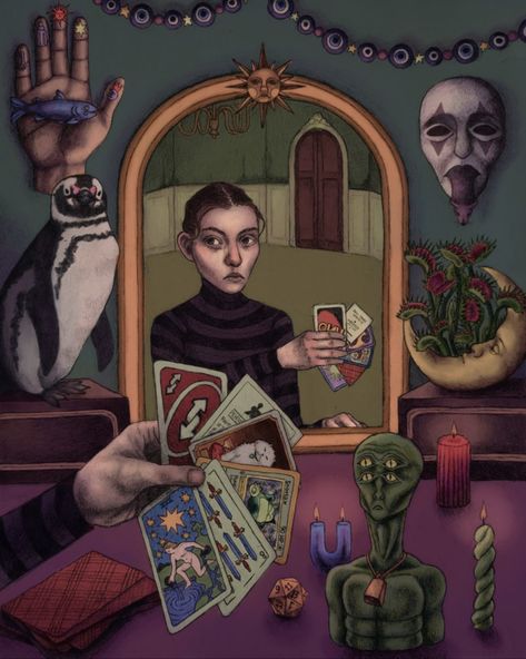 art digital drawing tarot surrealism alchemy alchemism adivination cards Neo Surrealism, Witch In The Woods, Horror Ghost, Feminine Art, Arte Inspo, Art Studies, Pablo Picasso, Surreal Art, In The Woods