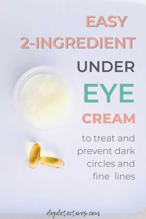 Eye Cream Recipe, Diy Wrinkles, Homemade Eye Cream, Diy Eye Cream, Under Eye Cream, Cream For Dark Circles, Eye Wrinkles, Dark Eye Circles, Eye Cream For Dark Circles