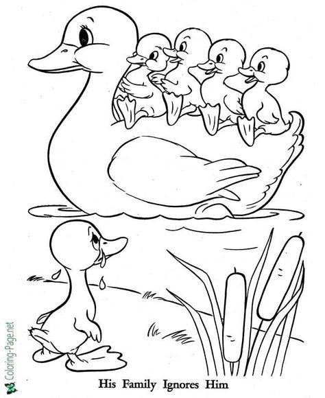 32 Ugly Duckling Coloring Pages - Zsksydny Coloring Pages D10 Duck Coloring Pages, Tumblr Coloring Pages, Family Coloring Pages, Baby Coloring Pages, Paw Patrol Coloring Pages, Detailed Coloring Pages, Kids Art Class, Family Coloring, Ugly Duckling