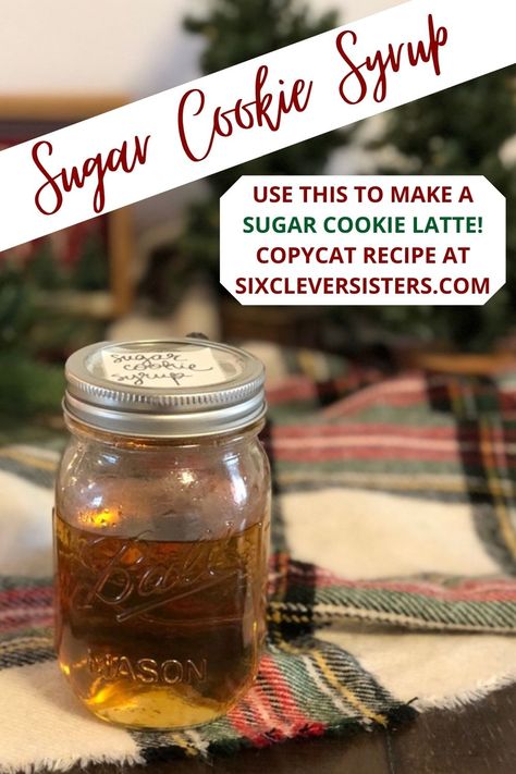 Starbucks Sugar Cookie, Sugar Cookie Syrup, Ninja Coffee Bar Recipes, Sugar Free Coffee Syrup, Homemade Coffee Syrup, Nespresso Recipes, Homemade Coffee Creamer, Coffee Creamer Recipe, Creamer Recipe