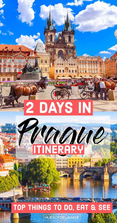 Discover the ultimate 2 days in Prague itinerary, packed with the best things to do in Prague Czech Republic. From exploring the historic Prague Castle to strolling across the iconic Charles Bridge, this guide covers all the must-see attractions in Prague. Immerse yourself in the city's rich culture, sample delicious Czech cuisine, and experience the charm of this enchanting European destination. Your perfect 48 hours in Prague await! Prague in 2 days, Prague things to do Prague Must See, Prague Dancing House, Prague Itinerary, Weekend In Prague, Things To Do In Prague, Prague Old Town, Danube River Cruise, Prague City, Visit Prague