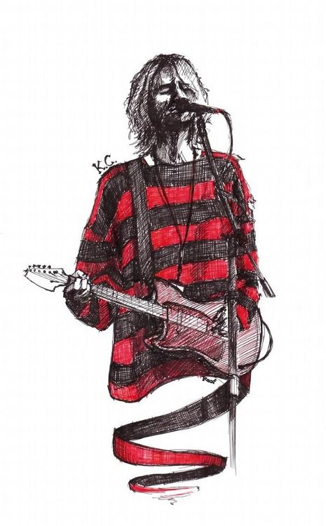 Likes | Tumblr Lyrics Nirvana, Kurt Cobain, Music Lyrics, Nirvana, A Man, Guitar, Music, Hair