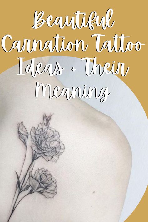 Flower Tattoos Meanings, Attached To People, Tattoos For Baby Boy, Carnation Flower Tattoo, Hawaiian Flower Tattoos, Carnation Tattoo, Ink Link, Flower Thigh Tattoos, Tulip Tattoo