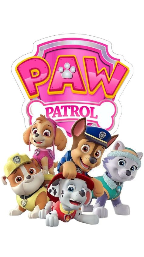 Paw Patrol Skye Birthday, Sky Paw Patrol, Paw Patrol Party Decorations, Paw Patrol Decorations, Paw Patrol Cartoon, Baking Logo Design, Birthday Cake Topper Printable, Looney Tunes Cartoons, Custom Party Favors