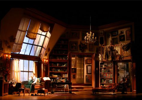 Old Acquaintance. Set Designer Alexander Dodge. 2007 American Airlines Theater. Scene Design Theater, Old Theatre Stage Aesthetic, Set Pieces Theatre, Victorian Set Design Theatre, Expressionist Theatre Set Design, Theatre Lighting, Stage Designer, Theatre Inspiration, Stage Set Design