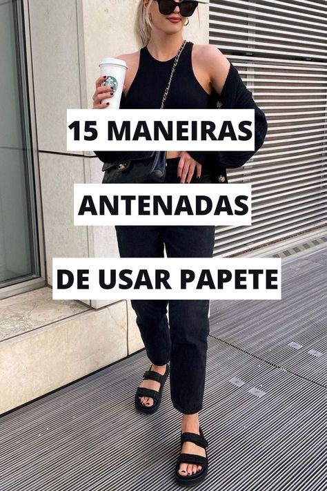 Foto: sophiadorena - Requisitada nos looks de 9 entre 10 it girls, a papete despojada se tornou peça-chave para quem busca um look confortável e zero óbvio. Looks com papete, look casual, ideias de looks básicos com papete. Looks Cinema, Look Cinema, Look Legging, Statement Outfit, It Girls, Teacher Outfit, Look Casual, Casual Chic, Venice