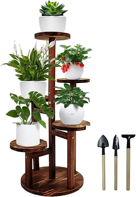 Tattoo Trees, Corner Plant Shelf, Plant Stand Wood, Tattoo Plant, Tall Plant, Corner Plant, Tall Plant Stands, Plant Stands Outdoor, Modern Plant Stand