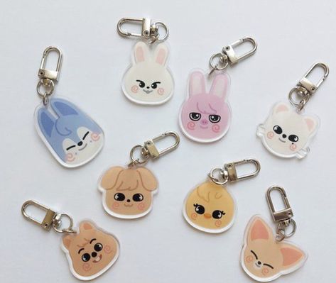 Stray Kids Keychain, Kpop Keychain, Skz Merch, Cute Merch, Kids Zoo, Art Merch, Bead Charms Diy, Kpop Merch, Cute Keychain