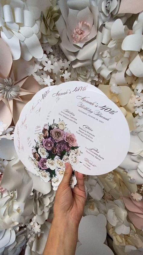 Customizable Boho Rose Gold Foil Floral Round Menu Elegant Wedding Menu, Box Wedding Invitations, Unique Wedding Cards, Menu Wedding, Graphic Design Collection, Gold Foil Wedding, Wedding Box, Acrylic Wedding Invitations, Birthday Brunch