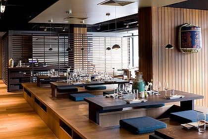 Brisbane's top 10 Japanese restaurants Chiswick Park, Japanese Restaurant Interior, Japanese Bbq, Japanese Restaurant Design, Japan Restaurant, Eco Furniture, Lake House Interior, Korean Restaurant, Lounge Design