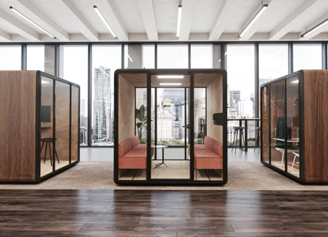 Quiet Room Office, Home Office Pod, Study Pods, Pod Office, Pod Design Architecture, Coworking Space Ideas, Study Pods Design, Office Pods Design, Work Pods