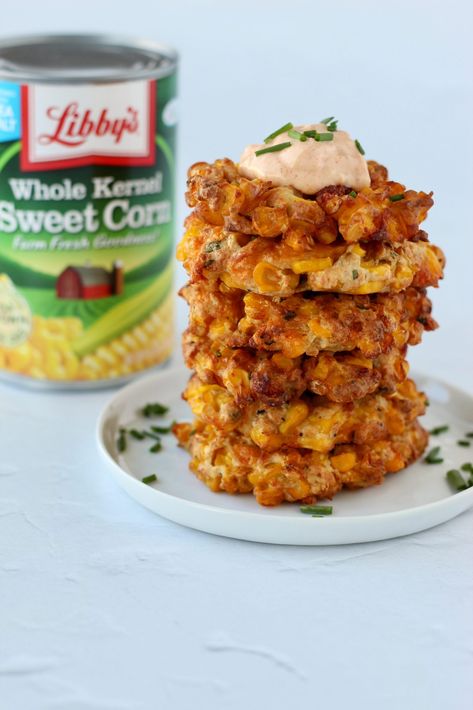 Air Fryer Corn Fritters, Maple Aioli, Fritters Air Fryer, Air Fryer Corn, Corn Fritter, Corn Fritter Recipes, Corn Cheese, Corn Fritters, Fritter Recipes