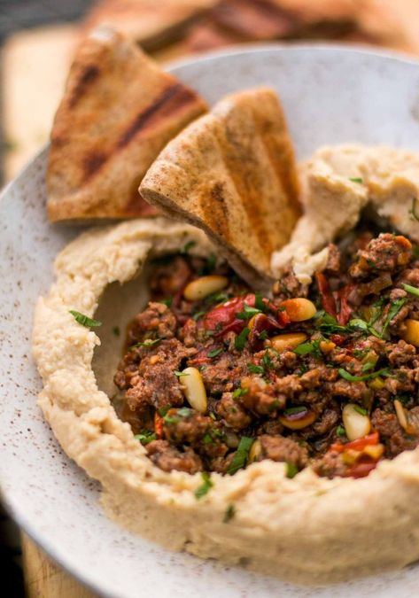 Baba Ganush, Spiced Lamb, Delicious Dips Recipes, Lamb Dishes, Sour Dough, Lebanese Recipes, Hummus Recipe, Lamb Recipes, Yummy Dips