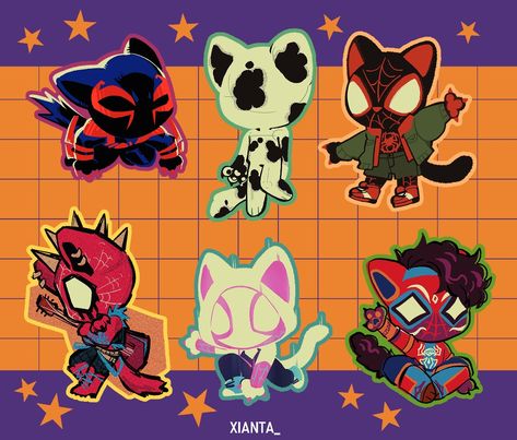 Art credit: @/zianta on Tumblr Spiderverse Merch, Miles Fanart, Spiderman Merch, Meows Morales, Pavitr Prabhakar, Spiderman Tattoo, Whatsapp Wallpapers Hd, Image Spiderman, Spaider Man