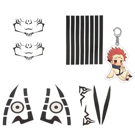 anime jujutsu kaisen sukuna tattoo real set Sukuna Tattoo, Stickers Makeup, Pikachu Tattoo, Shoulder Sleeve Tattoos, Stickers Anime, Back Of Hand, Anime Tattoo, Knee Tattoo, Tattoo Cover-up