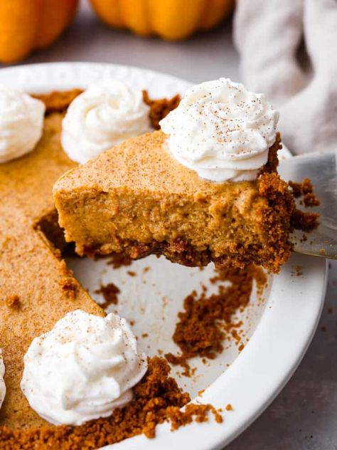 Freezing Pumpkin, Biscoff Crust, Pumpkin Chiffon, Pumpkin Chiffon Pie, Chiffon Pie, Crustless Pumpkin Pie, Pumpkin Pie Cheesecake, The Recipe Critic, Recipe Critic