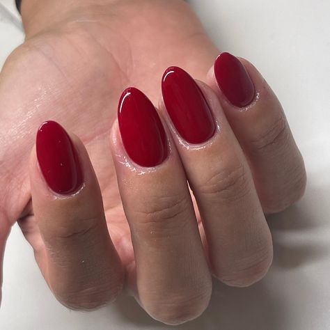 Cool Toned Red Nails, Cool Tone Red Nails, True Red Nails, Red Nails Plain, Plain Red Nails, Red Nail Design, Red Matte Nails, Watermelon Nail Art, Flame Nail Art