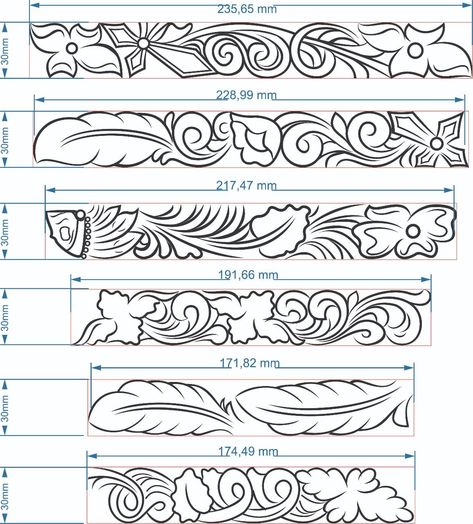 Handmade Leather Work, Custom Leather Work, Custom Leather Belts, Leather Working Patterns, Ornament Drawing, Leather Tooling Patterns, Desain Quilling, Tooling Patterns, Leather Craft Patterns