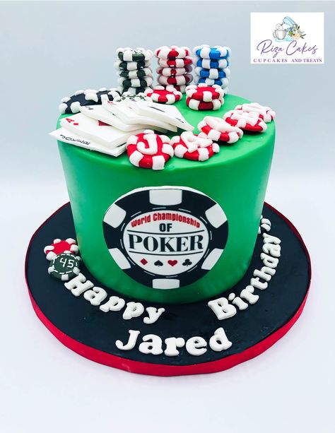 Poker Birthday Cake, 50th Birthday Cakes For Men, Poker Cake, Man Cake, 50 Birthday, Cool Cake Designs, Birthday Cakes For Men, 50th Birthday Cake, Cakes For Men