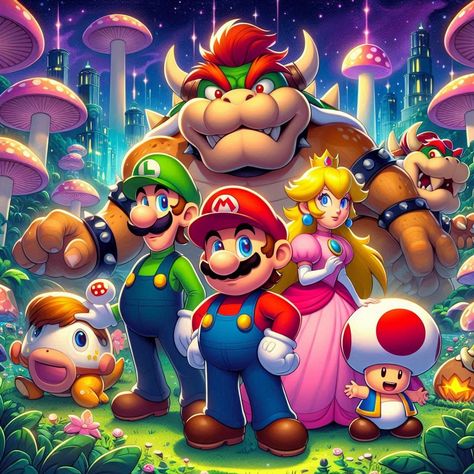 la ciudad de los champinones y la estrella brillante Mario Bros Characters, Mario And Friends, Aaliyah Birthday, Mario Video Game, Mario Y Luigi, Super Mario Bros Party, Super Mario Kart, Mario Bros Party, Cartoon Character Tattoos