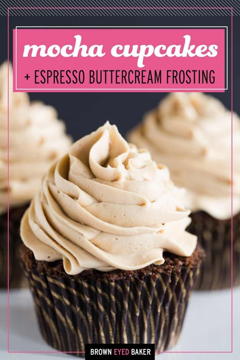 Espresso Buttercream Frosting, Layer Cake Au Chocolat, Espresso Buttercream, Mousse Dolce, Mocha Cupcakes, Making Coffee, Italian Espresso, Cake Chocolat, Salty Cake