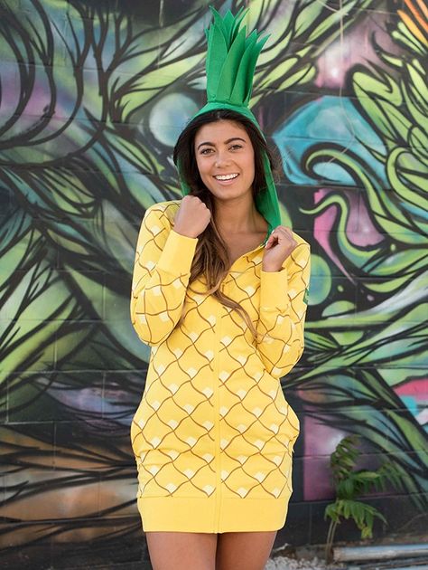 AmazonSmile: Pineapple Halloween Costume Dress - Pineapple Onesie for Women: Clothing Pineapple Outfit, Pineapple Halloween, Pineapple Crown, Pineapple Costume, Pineapple Crafts, Pineapple Dress, Black Halloween Dress, Tipsy Elves, Cute Pineapple