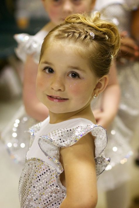 sweetness Hair For Dance Pictures, Girls Hairstyles For Dancers, Ballet Recital Hair For Kids, Dance Picture Hair, Hair For Dance Recital, Hair Styles For Dance Recital, Ballet Recital Hair, Toddler Dance Recital Hair, Dance Recital Pictures