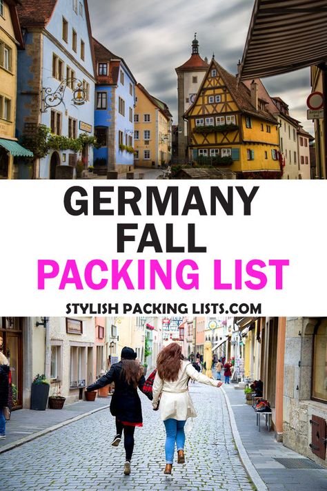 If you're not sure what to pack for Germany this fall, then I have definitely got you covered. Find out about what to pack and wear in September, October and November in Germany Autumn Outfits In Germany, Germany Packing List Fall, Germany October Outfit, Packing For Germany In Fall, What To Wear In Munich In Fall, What To Wear In Germany In November, What To Pack For Germany In September, Germany Fall Outfit, Outfits For Germany Fall