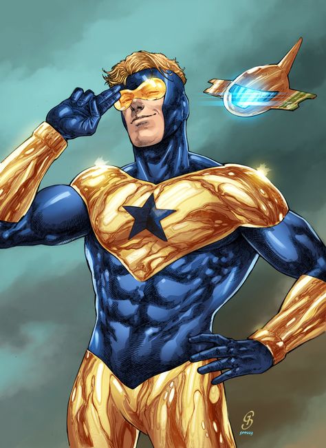 Booster Gold Fanart, Booster Gold, Superman Artwork, Alien Artwork, Dc Comics Wallpaper, Dc Comics Heroes, Univers Dc, Super Human, Arte Dc Comics