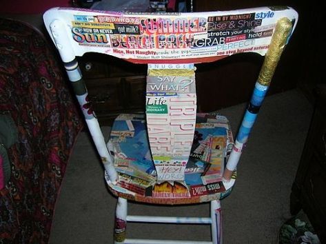 Rear View Decoupage Chair, Green Crafts, Brand Storytelling, House Green, Green Craft, Old Magazines, New Uses, Craft Inspiration, What Is Life About