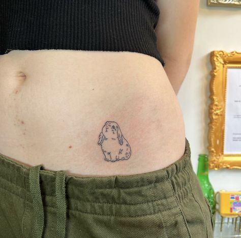 Arlo Tattoo, Cottagecore Tattoo, Special Tattoo, Earthy Tattoos, Bunny Tattoo, Bunny Tattoos, Rabbit Tattoos, Tattoos Geometric, Cute Tiny Tattoos