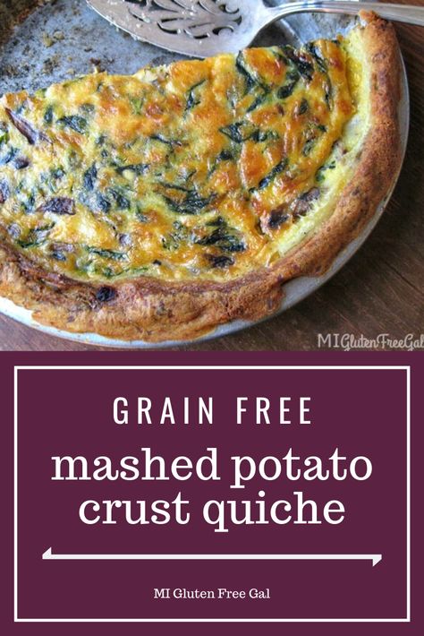 Potato Base Quiche, Mashed Potato Pie Crust, Use Up Mashed Potatoes, Gluten Free Meat Pie, Potato Crust Quiche Recipes, Quiche With Potato Crust Recipes, Potato Pie Crust, Shredded Potato Crust Quiche, What Can You Do With Left Over Mash Potatoes