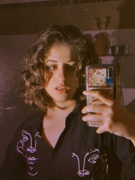 Mirror Selfie | Duran Duran | Arcadia | 1985 | 80s | 80s Aesthetic | Short Hair | Wavy Hair | Short Wavy Hair |Wavy Bob Hair | Vintage | Instagram Ideas | Dark Photo | Rock | New Wave | 60s | 70s | 90s Short Brown Wavy Hair, Wavy Bob Hair, Short Hair Wavy, Wavy Hair Short, Aesthetic Short Hair, Brown Wavy Hair, Dark Photo, Vintage Instagram, Wavy Bob Hairstyles