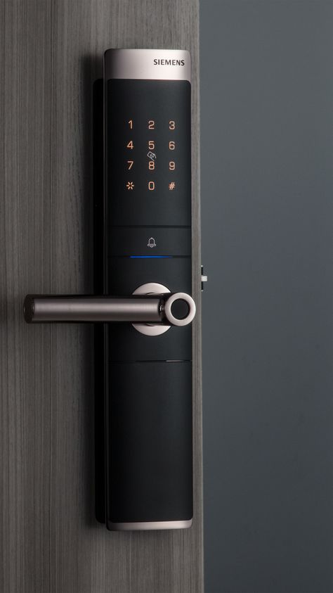 Siemens Smart Lock C321 sur Behance Smart Door Locks, Smart Home Design, Door Design Modern, Smart Door, Urban Industrial, Smart Home Technology, Smart Lock, Home Technology, Home Automation