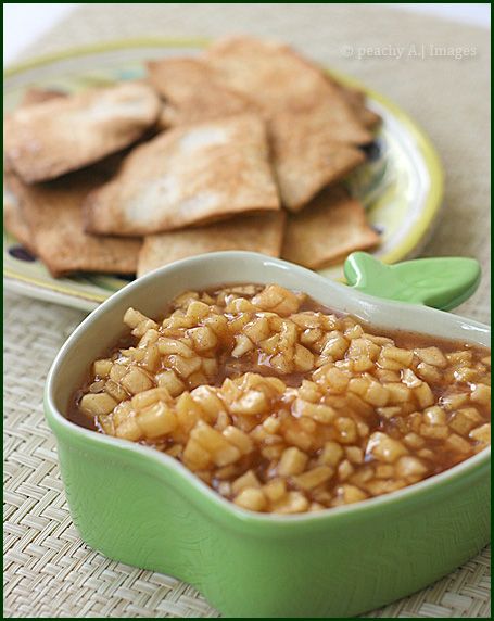 Book Club Party Food, Fruit Salsa And Cinnamon Chips, Apple Pie Dip, Tortilla Chips Recipe, Cinnamon Sugar Tortillas, Book Club Party, Fall Party Food, Apple Chips Baked, Tortilla Chip Recipe