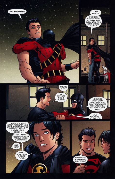 Superboy vs Supergirl | ... to see Tim (previously Robin) meet again with the returned Superboy Math Comics, Timothy Drake, Conner Kent, Robin Tim Drake, Tim Drake Red Robin, Gotham Knights, Robin Dc, Univers Dc, Red Robin