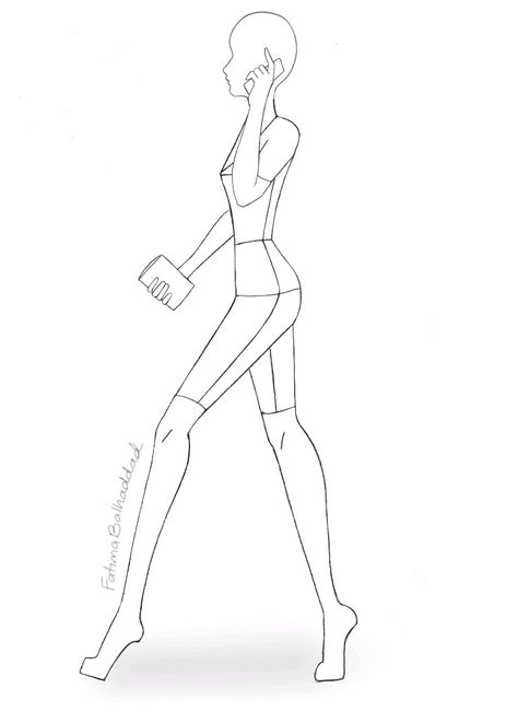 Side Croquis, Fashion Templates Female, Mannequin Drawing, Fashion Illustration Template, Silhouette Mode, Croquis Fashion, Fashion Figure Templates, Fashion Illustration Poses, Fashion Model Sketch