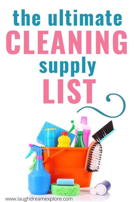 Cleaning Supply List, Cleaning Supplies Checklist, Cleaning Supplies List, Cleaning Caddy, Clean The House, Fun Diy Projects, Deep Cleaning House, Spring Cleaning Hacks, Cleaning Guide