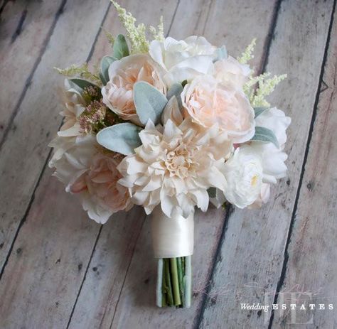 Peony Wedding Bouquet, Dahlia Wedding Bouquets, Small Bridesmaid Bouquets, Small Wedding Bouquets, Prom Bouquet, Elegant Wedding Bouquets, Dahlias Wedding, Neutral Wedding Flowers, Dahlia Bouquet