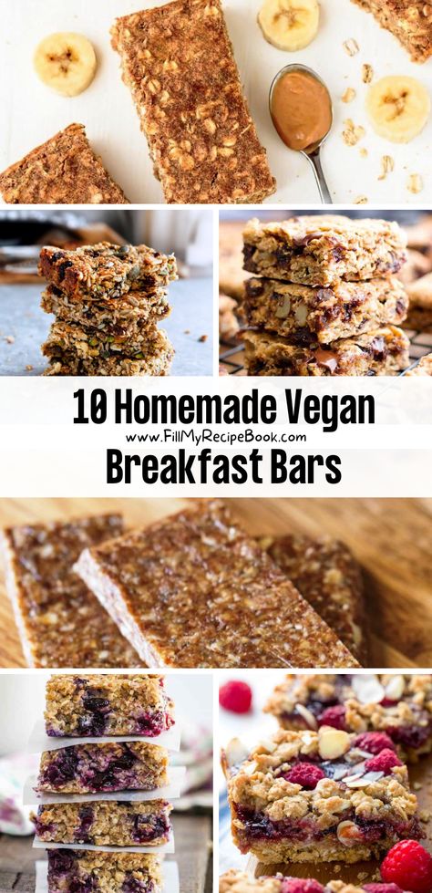 Breakfast Bars Recipes, Vegan Breakfast Bars, High Protein Vegetarian Breakfast, Protein Breakfast Bars, Vegan Protein Breakfast, Recipes For Energy, Oatmeal Breakfast Bars Healthy, Blueberry Quinoa, Gluten Free Breakfast Bars