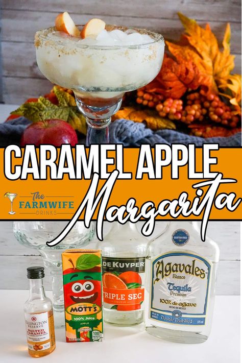 Candy Apple Margarita, Salted Caramel Apple Margarita, Caramel Apple Cider Margarita, Caramel Apple Margarita, Fall Margarita Ideas, Autumn Margarita, Fall Margarita Recipe, Apple Margarita Recipe, November Magic