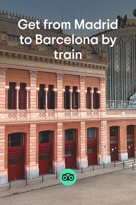 The fastest and most convenient travel option, the train between Madrid and Barcelona takes between two-and-a-half to three-and-a-quarter hours, with trains leaving Madrid’s Puerta de Atocha station, located in the city center, and arriving at the Barcelona-Sants station every hour. Spain Images, Driving Permit, By Plane, Train Tickets, Salou, City Center, Beautiful Architecture, The Train, Pilgrimage