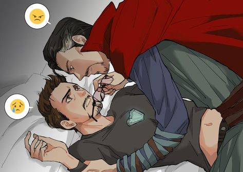 Doctor Strange X Tony Stark Fanart, Doctor Strange Comic, Tony Stark Fanart, Xman Marvel, Stucky Fanart, Stony Avengers, Marvel Couples, Gay Comics, Avengers Comics